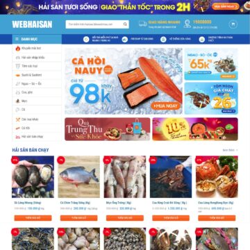 web bán hải sản tươi sống