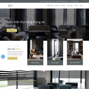 Theme web bán rèm cửa, mành sáo