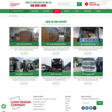 theme web doanh nghiệp logistic