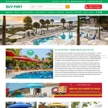 Theme web dù che nắng, mái che di động