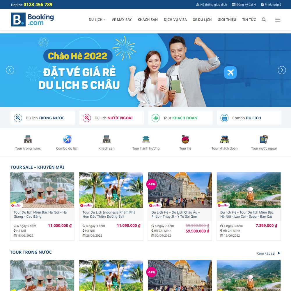 Theme Web Tour Du Lịch Chuyên Nghiệp - Travel 1 Theme web tour du lịch chuyên nghiệp