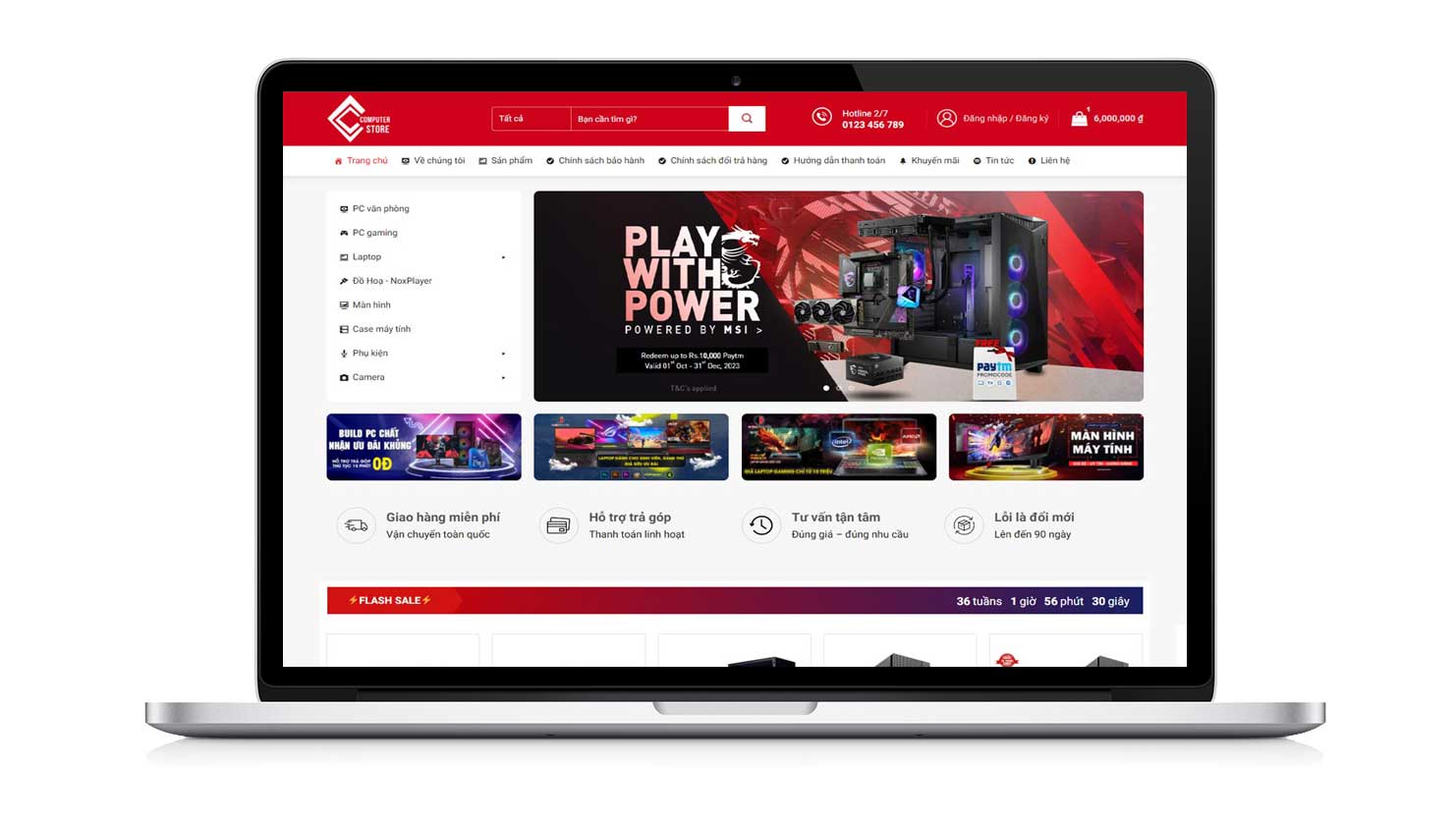 Mẫu web bán máy tính PC, Laptop - Computer Store 2 Mẫu web bán máy tính PC, Laptop, Phụ Kiện Vi Tính
