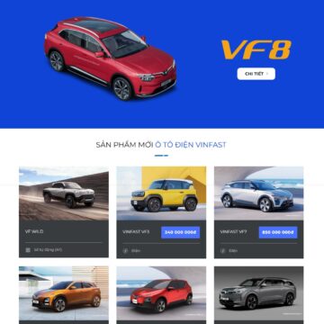 Mẫu web ôtô Vinfast