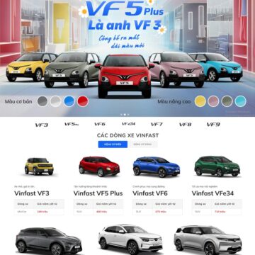 Mẫu web bán ôtô Vinfast Thủ Đức