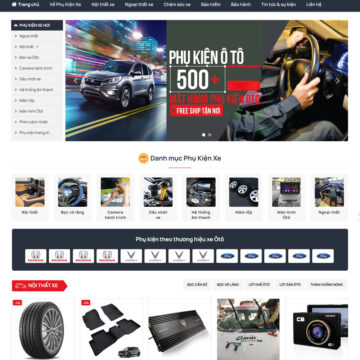 Mẫu web phụ kiện ôtô